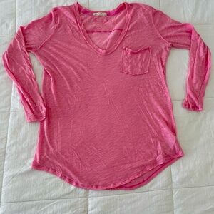 Pink we the free long sleeve shirt